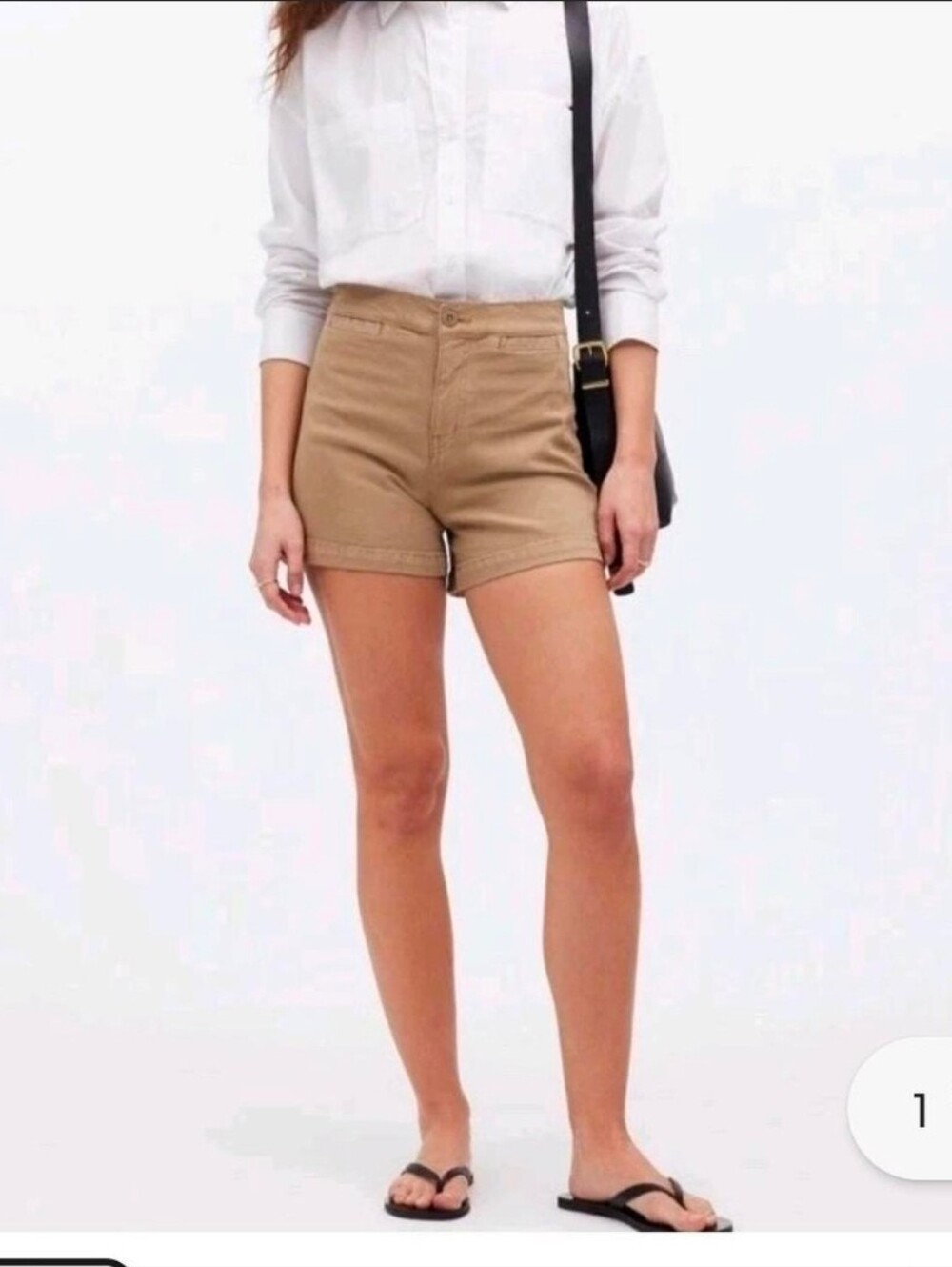 Madewell High-Rise Khaki Tan Shorts